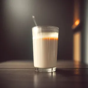 Refreshing Eggnog Punch in Glass Cup