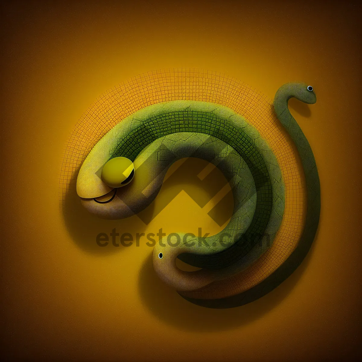 Picture of Black fractal serpent art design texture