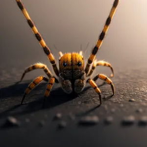 Vibrant Yellow Long-Horned Beetle in Wildlife