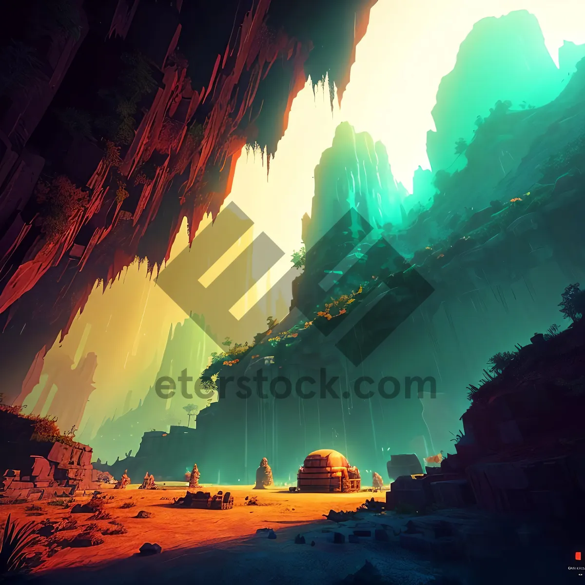 Picture of Grand Canyon's Majestic Cliff and Ravine