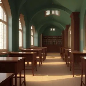 Elegant Dining Hall in Wood-Clad Restaurant