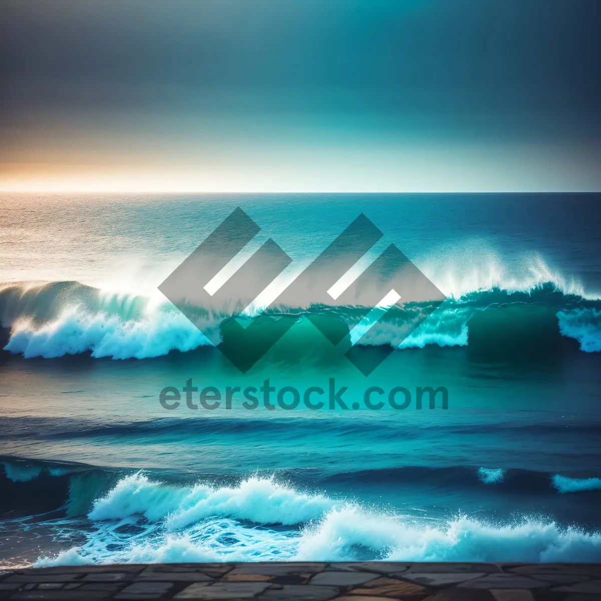 Picture of Serene Sunset over Tranquil Seascape