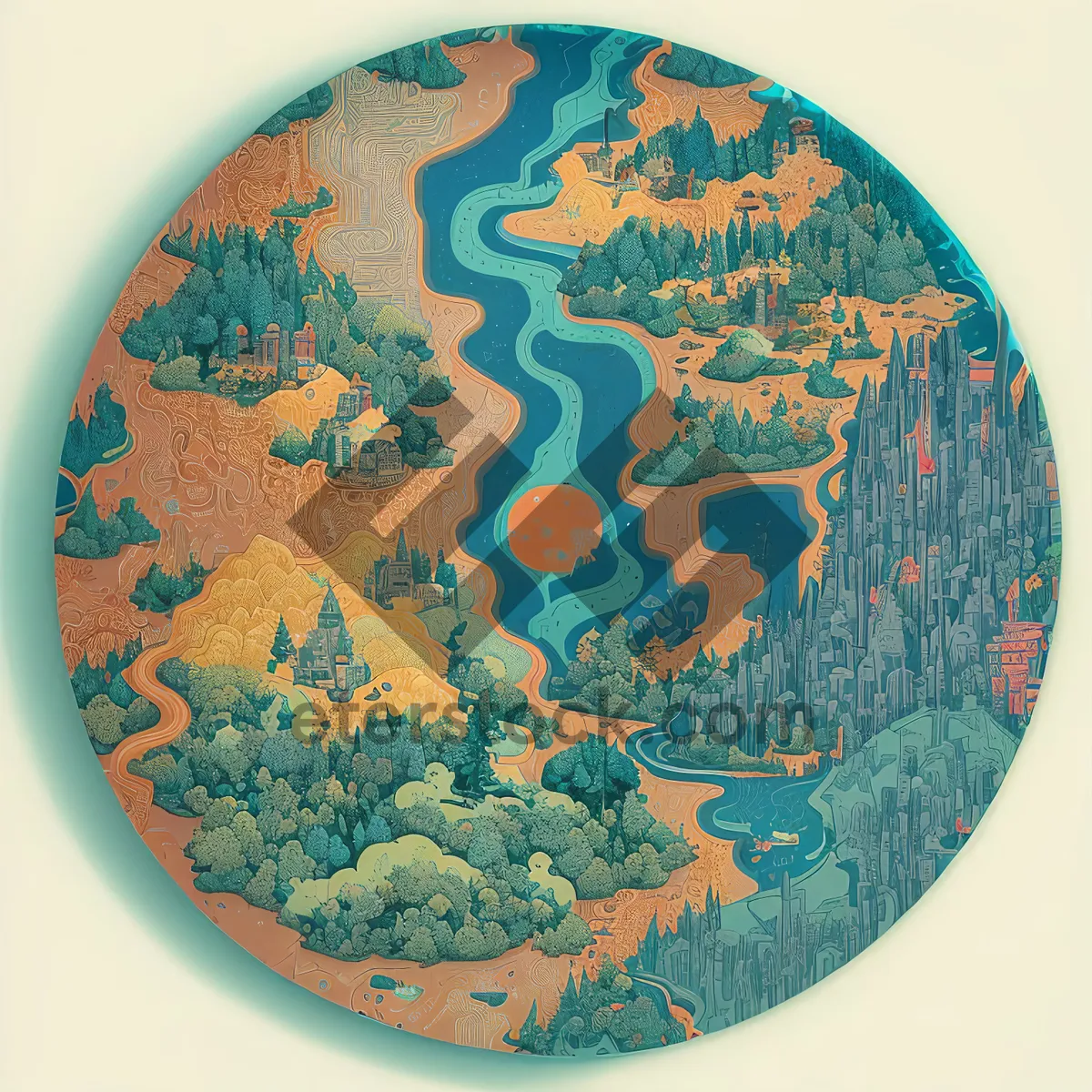 Picture of Global Ceramic Globe: Land, Space, and Continents