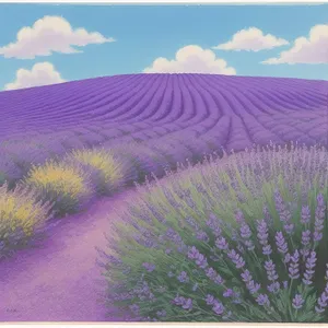 Vibrant Lavender Fields in the Countryside