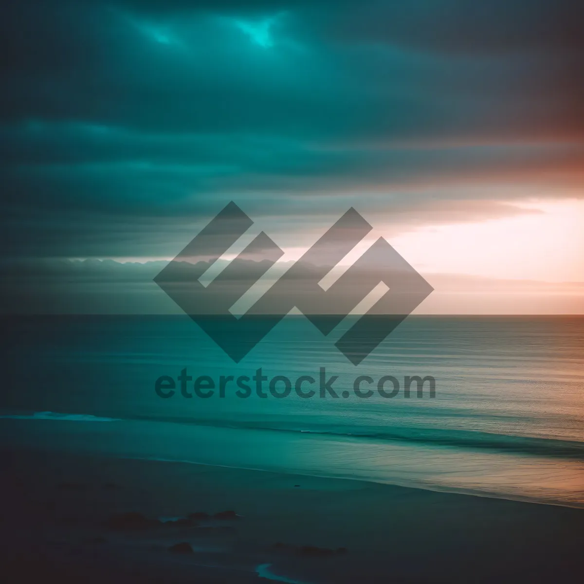 Picture of Serene Seascape at Sunset: A Picture Perfect Tropical Paradise