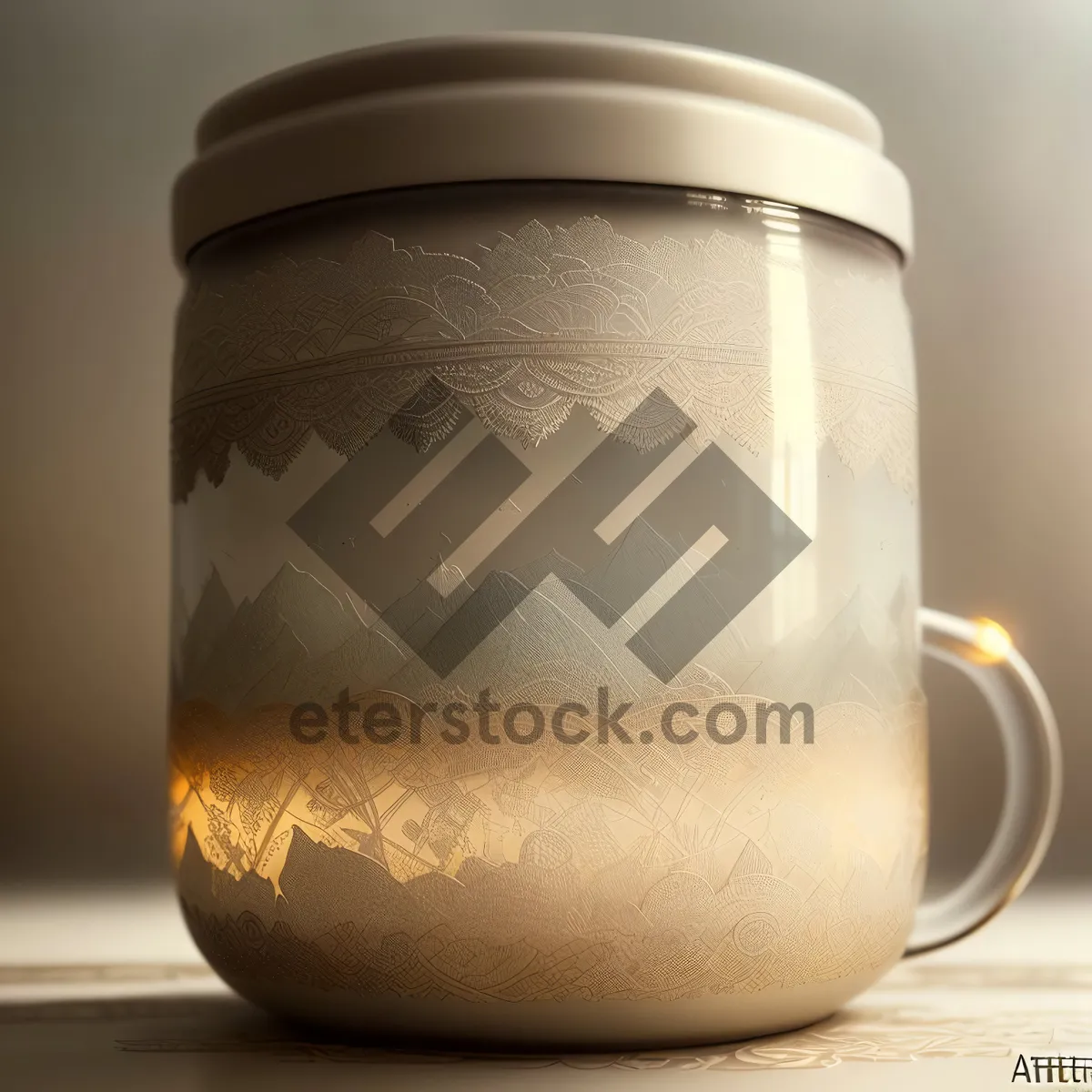 Picture of Hot herbal tea in a coffee mug