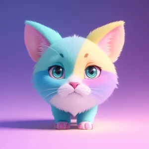 Adorable Kitty Bunny: Playful Domestic Feline with Cute Ears