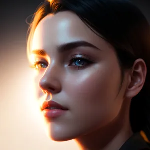 Glamourous Close-Up: Captivating Beauty in Studio