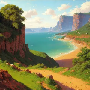 Majestic Coastal Canyon Sunset