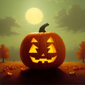 Smiling Jack-o'-Lantern, Autumn Celebration Decoration