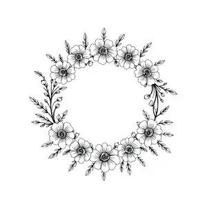 Winter Snowflake Symmetry Decorative Ornate Frame Border swirl