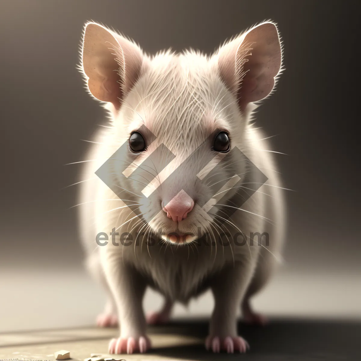 Picture of Furry Little Rodent with Cute Whiskers
