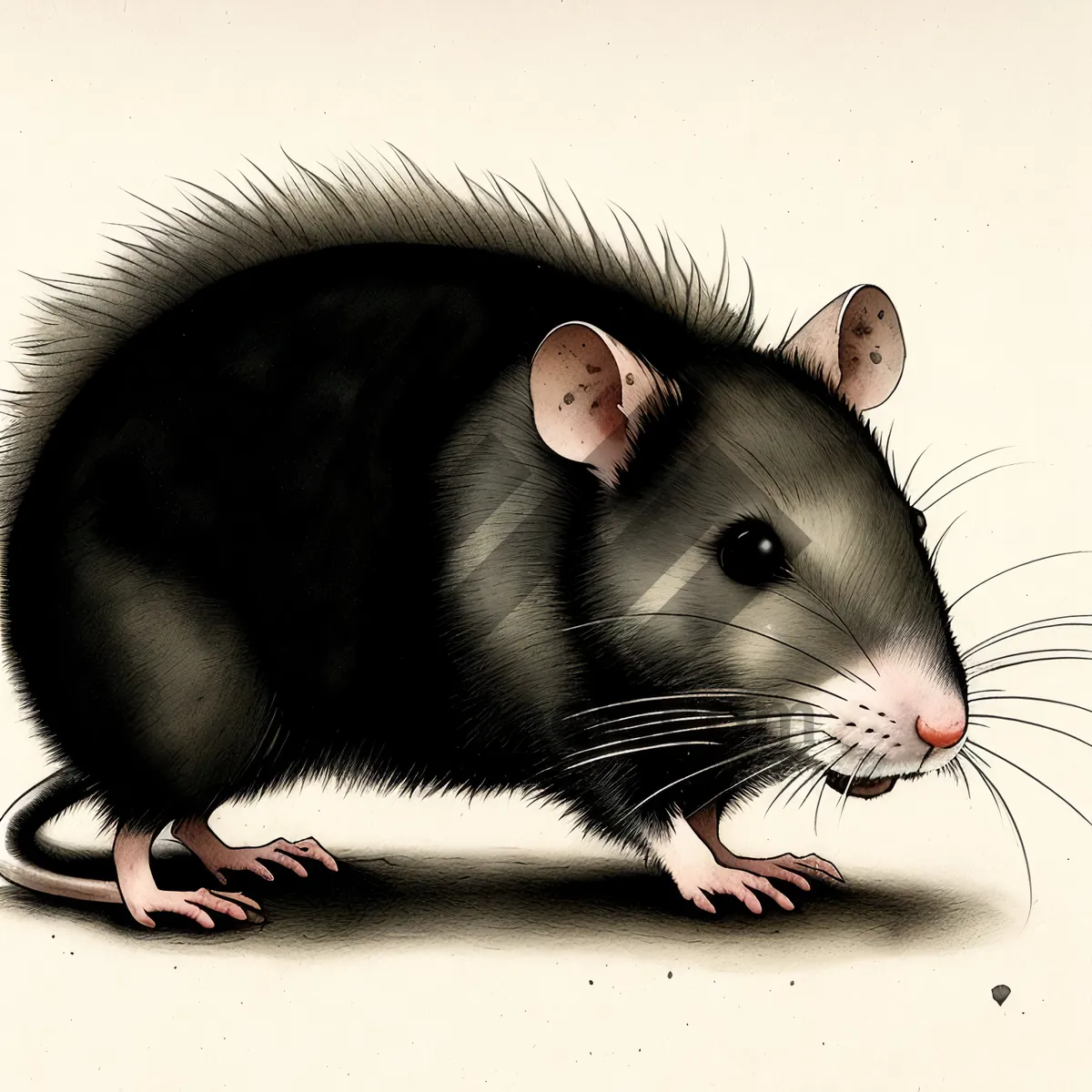 Picture of Furry Rat with Curious Whiskers