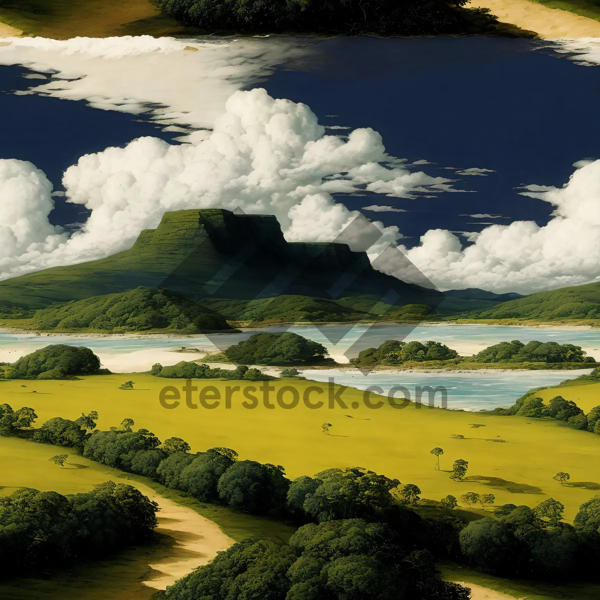 Picture of Serene Summer Mountain Reflections on Lake