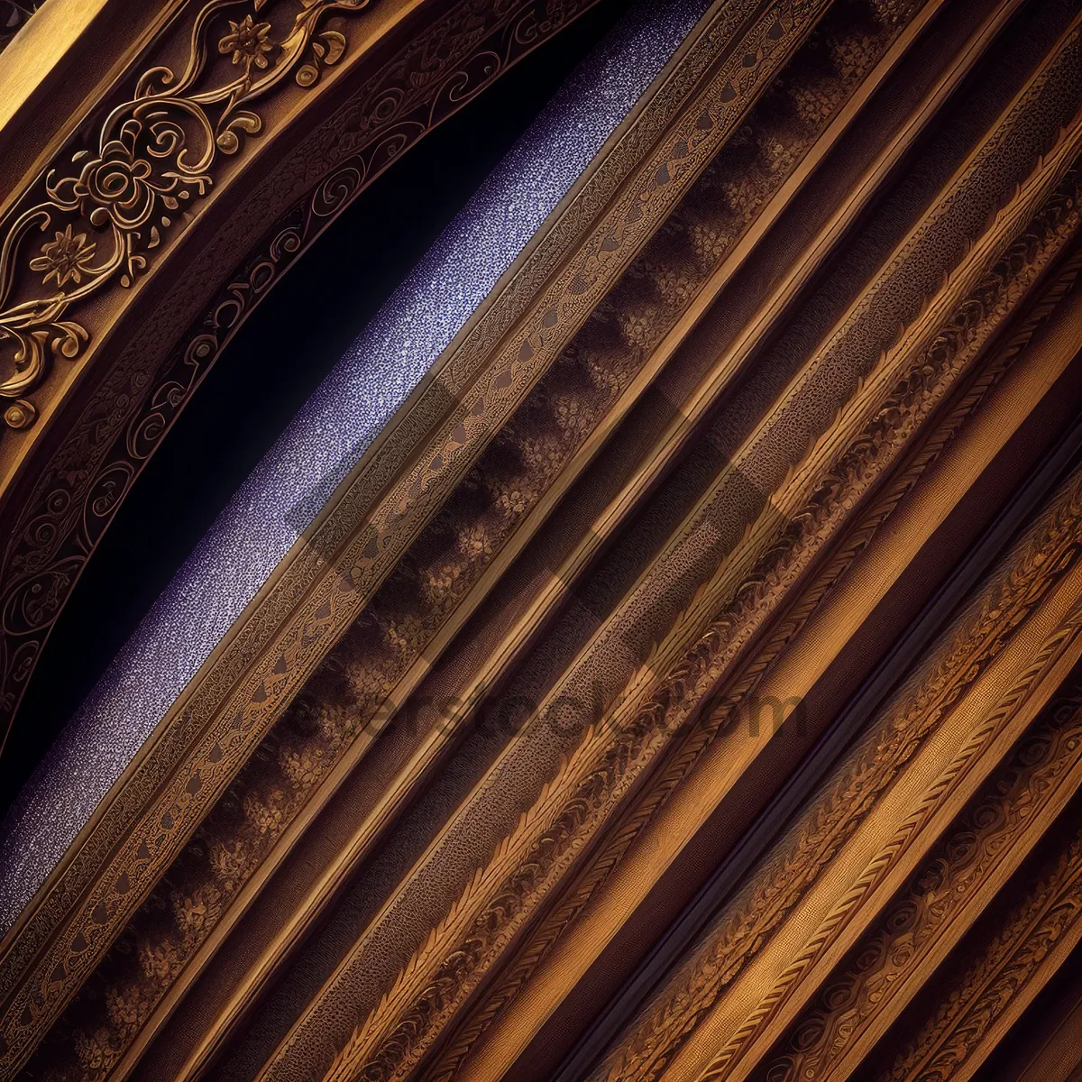 Picture of Old Theater Curtain in Historic Building
