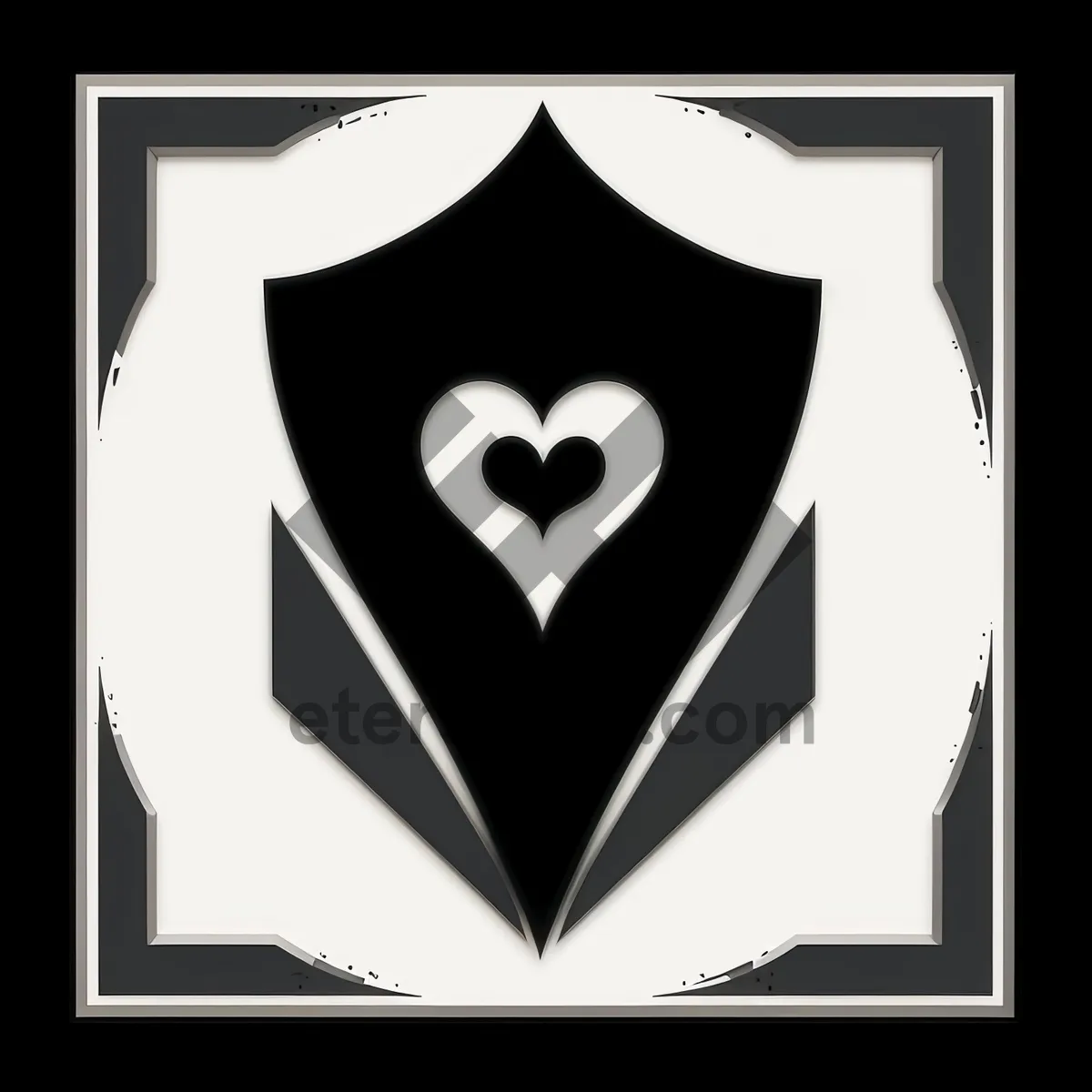 Picture of Black heraldic symbol icon graphic design sign