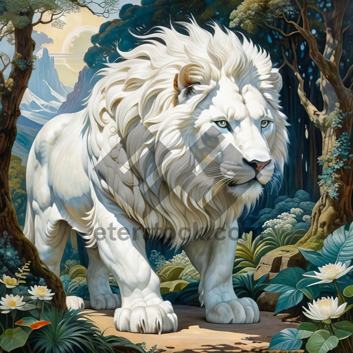 Picture of Resting Tiger in the Jungle Wildlife Safari.