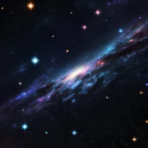 Starry Galaxy in Dark Space