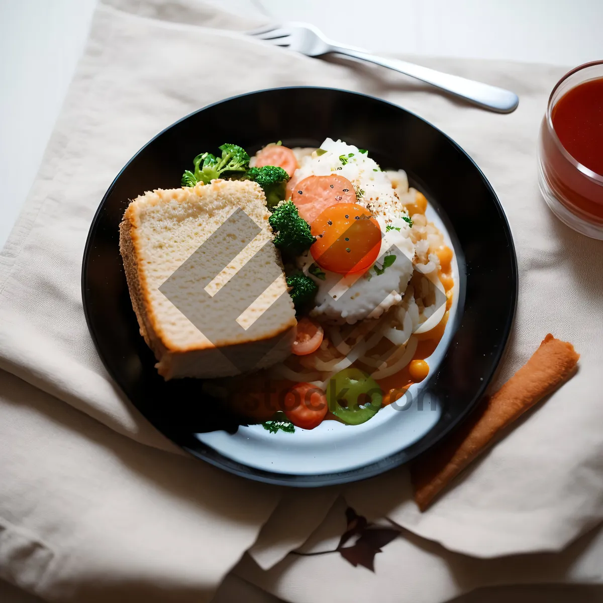 Picture of Delicious Gourmet Chicken Salad with Grill Toasted Bread