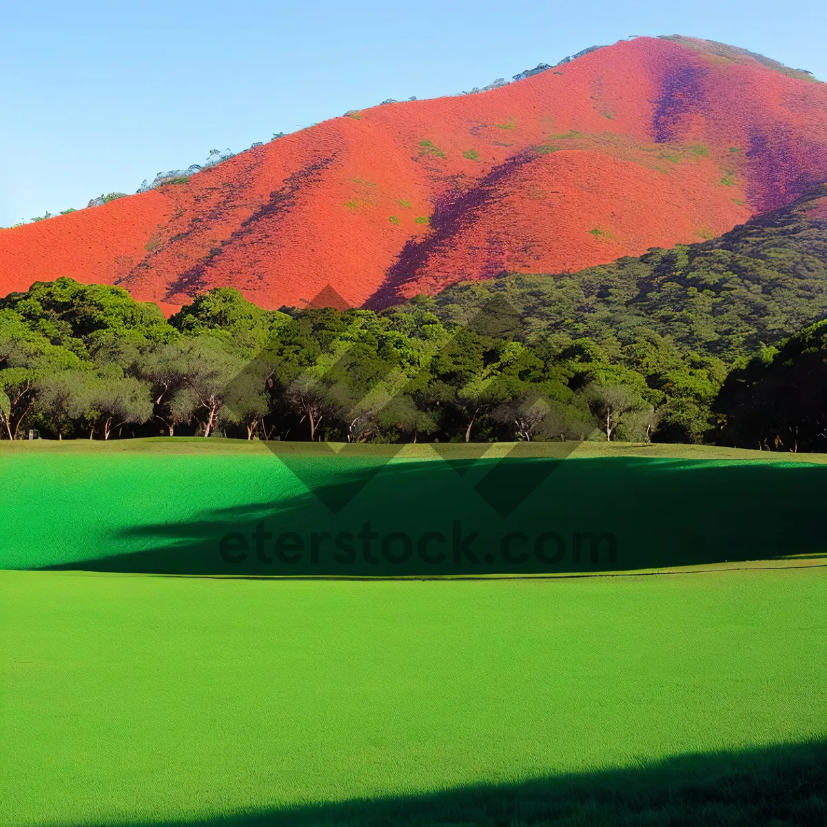 Picture of Highland Golf Course: Serene Landscape Amidst Majestic Mountains