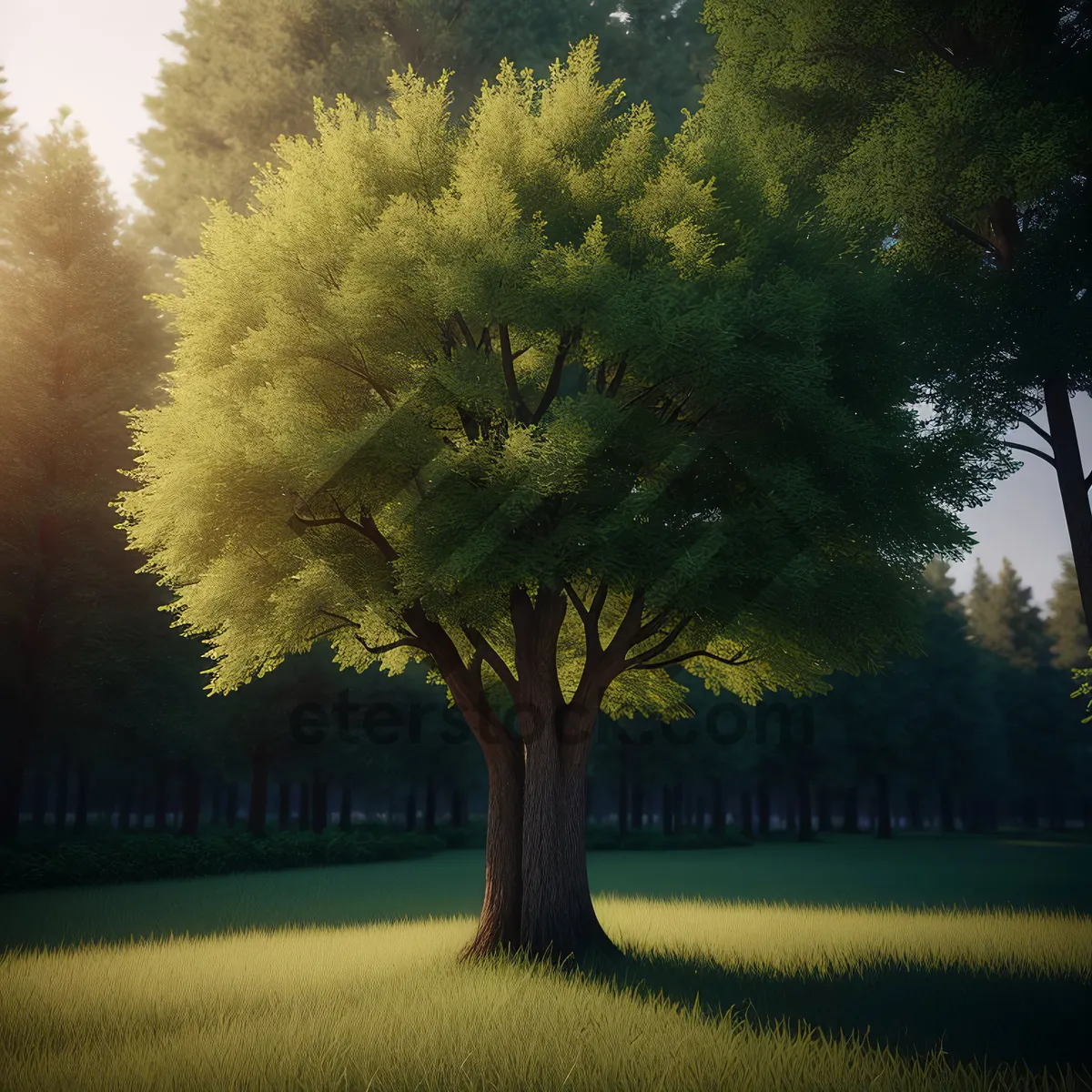 Picture of Autumn Willow in Rural Meadow