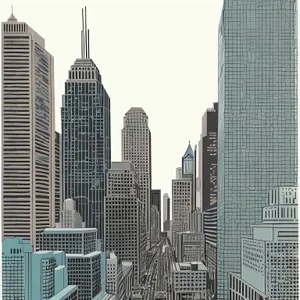 Modern Downtown Skyscrapers: Urban Marvels