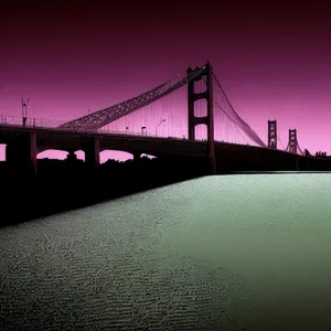 Golden Gate Bridge at Sunset: Majestic Landmark Connecting Bay Area