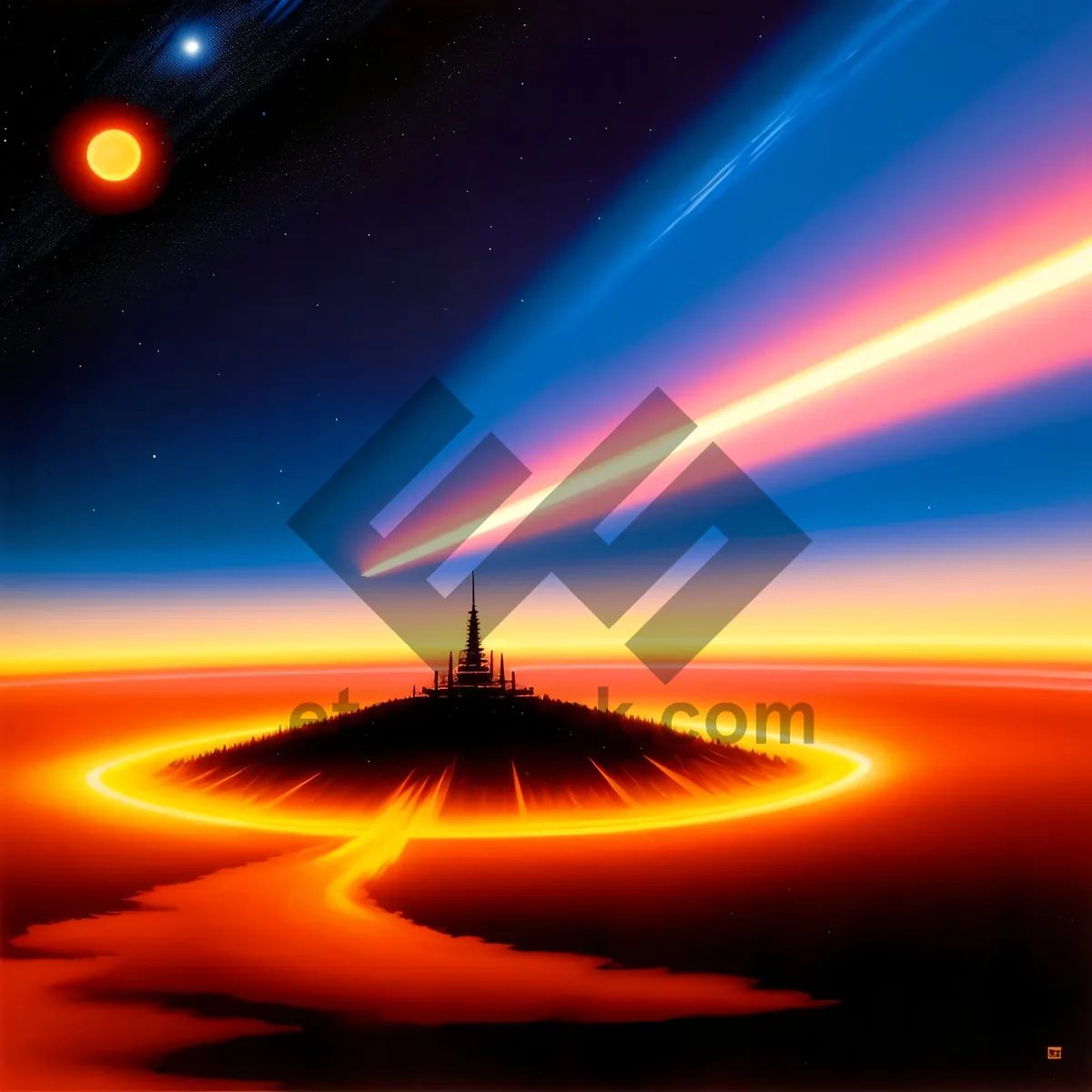 Picture of Glowing Laser Starlight Motion - 3D Bright Art