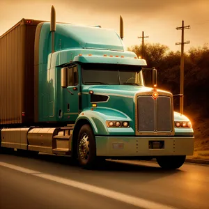 Highway Haul: Fast Freight Trucking on Busy Interstate