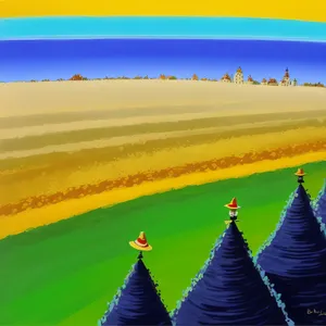 Serene Country Sunset Over Rolling Fields