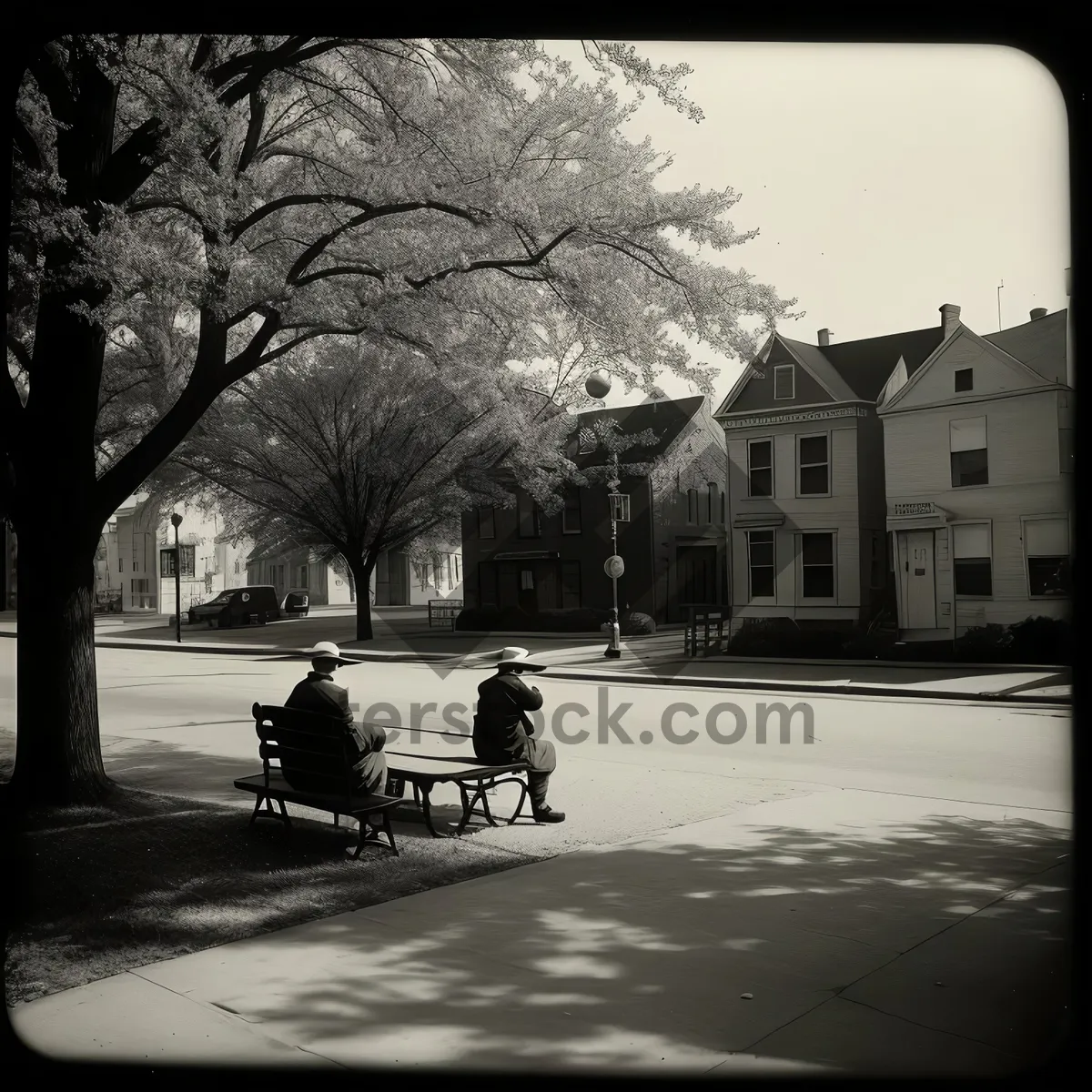 Picture of Serene Park Bench Overlooking Beach