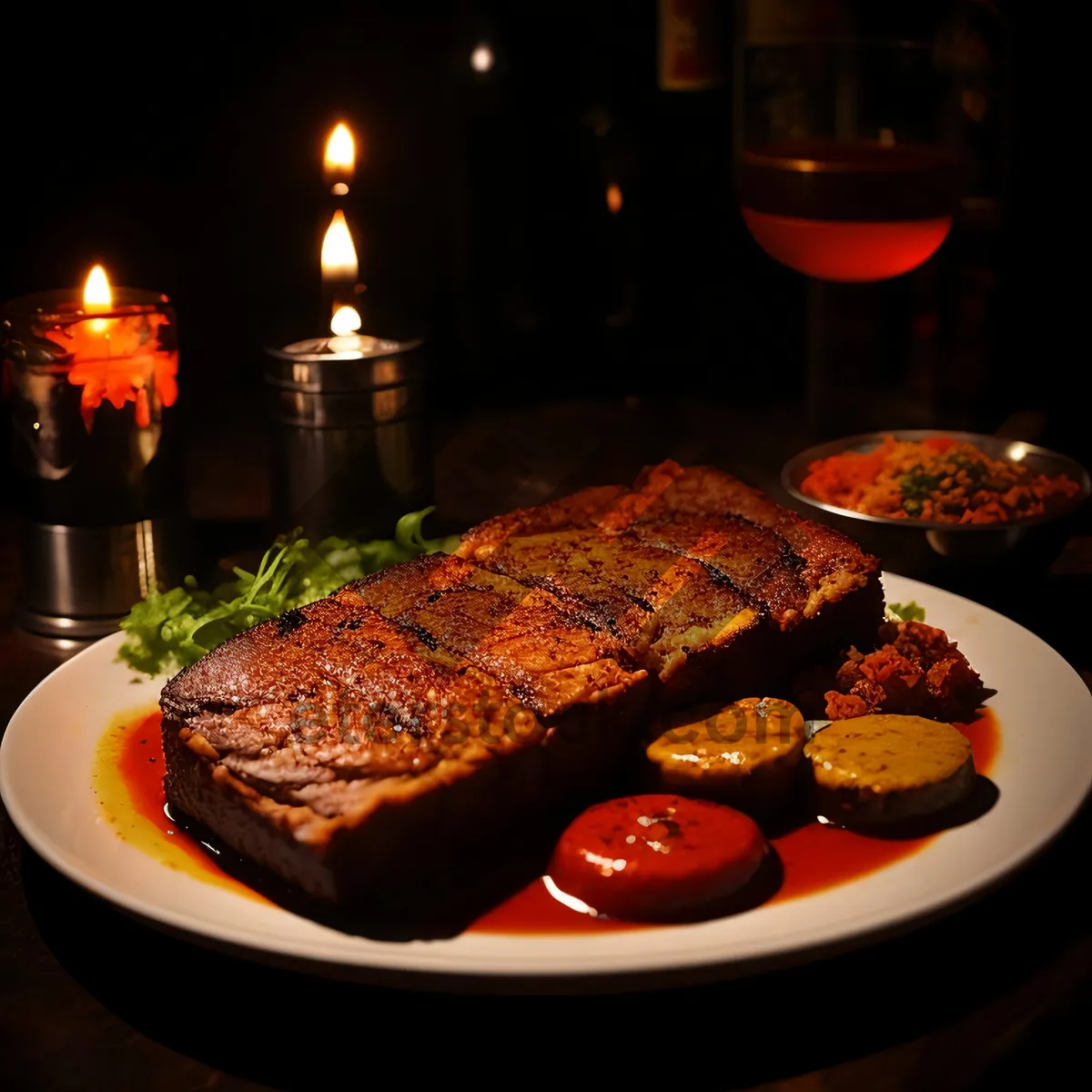 Picture of Delicious Mixed Grilled Meat and Vegetable Plate