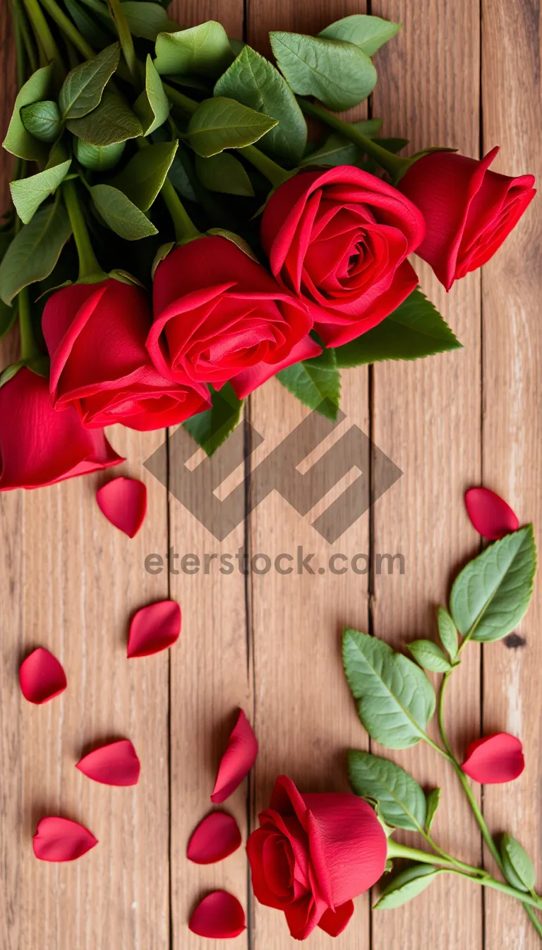 Picture of Colorful floral bouquet for Valentine's Day celebration.