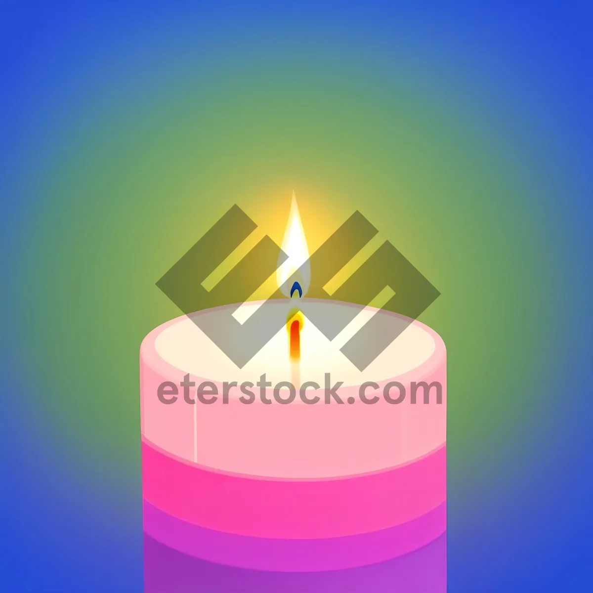 Picture of Flickering Glow: A Festive Candle Illuminating the Celebration