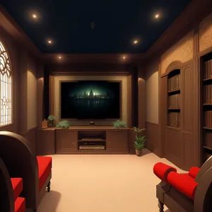 Modern Luxury Home Theater Room with Stylish Furnishings