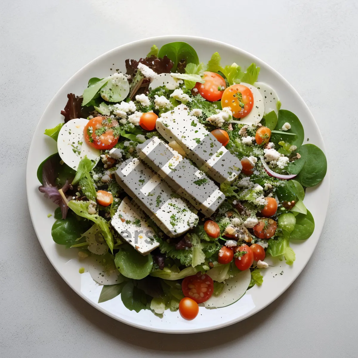 Picture of Delicious grilled vegetable salad with kidney beans