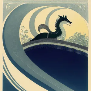 Graphical Art: Wave-inspired Curved Pattern Wallpaper Design