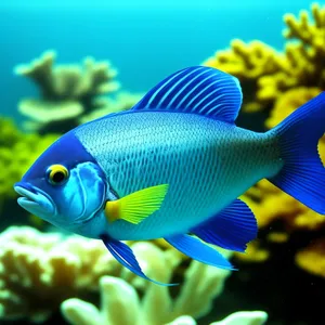 Colorful Marine Wildlife in Exotic Coral Reef