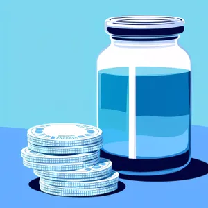 Conserved Coin Collection in Glass Jar