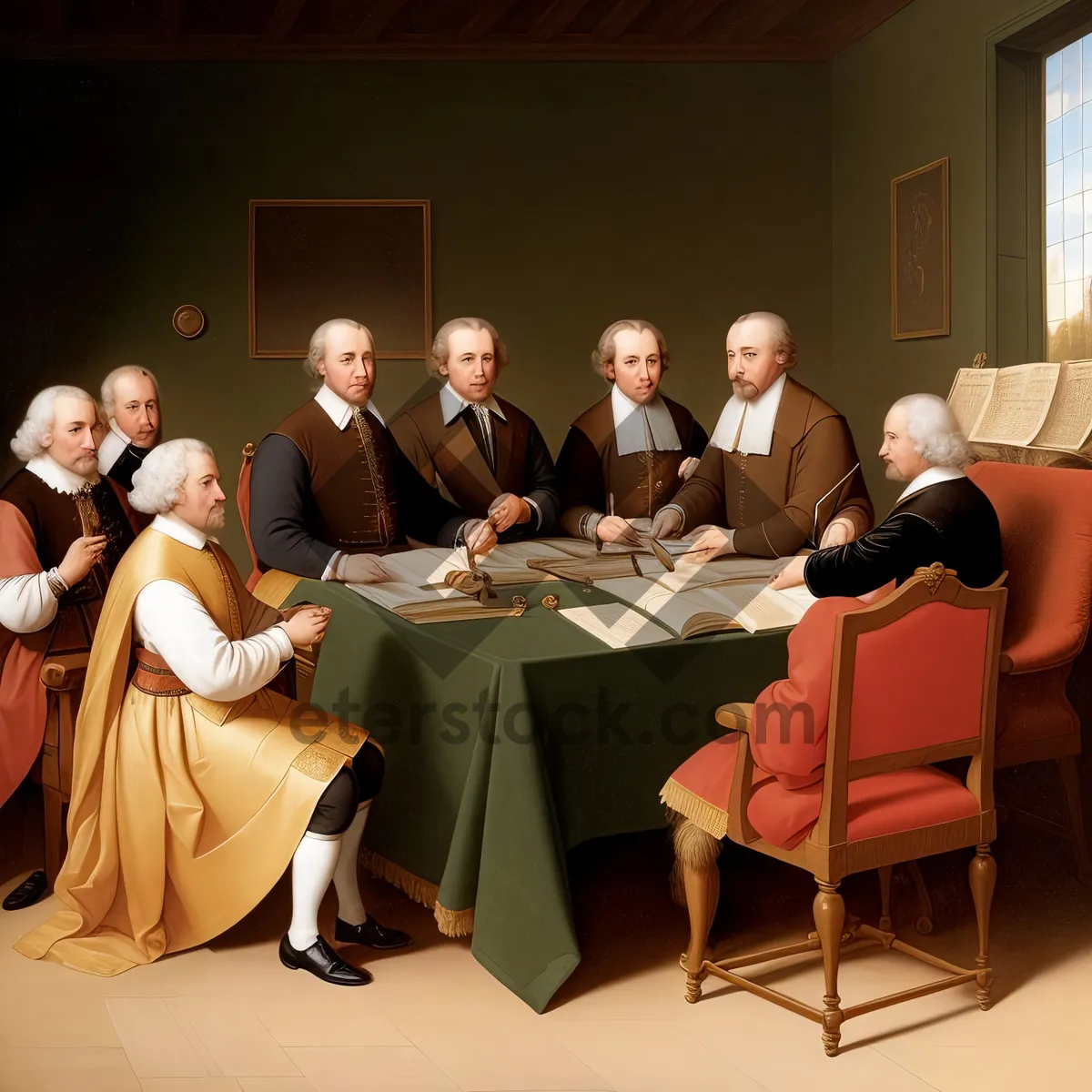 Picture of Group of professionals having a productive meeting