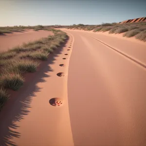 Serene Desert Dunes Under Sun-kissed Sky