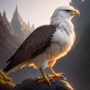 Majestic Bald Eagle Soaring with Piercing Eyes