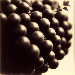 Juicy Organic Blackberry Grapes in Vineyard