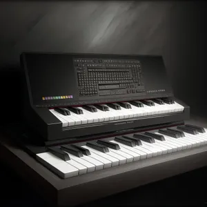 Melodic Black Key Synthesizer - Musical Instrument Image