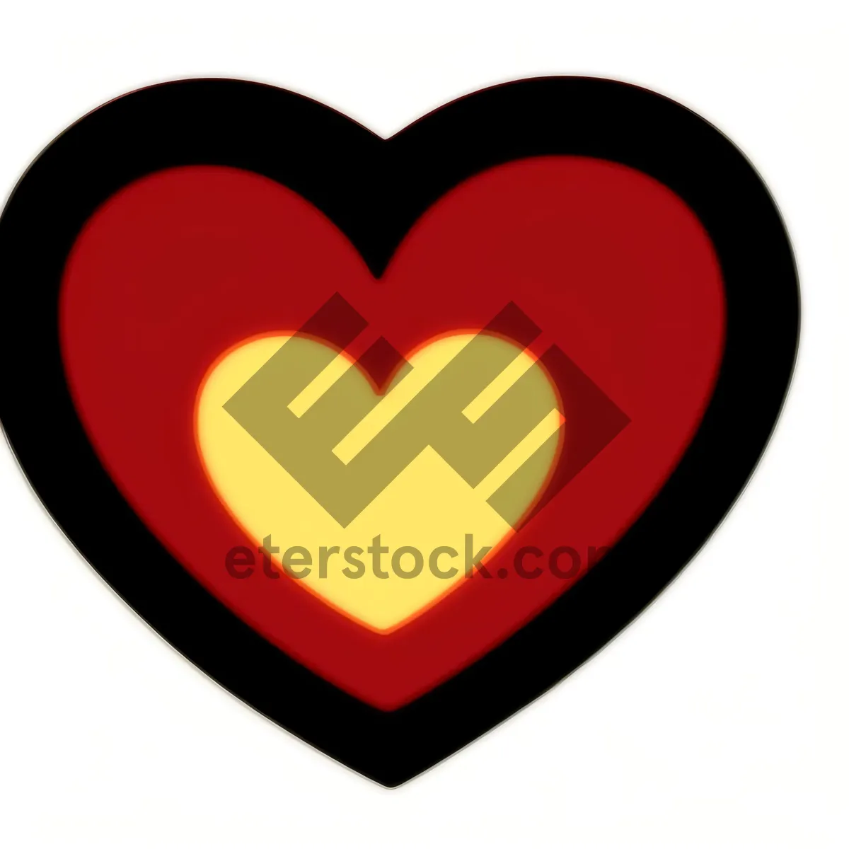 Picture of Shiny Heart Graphic Web Button Icon