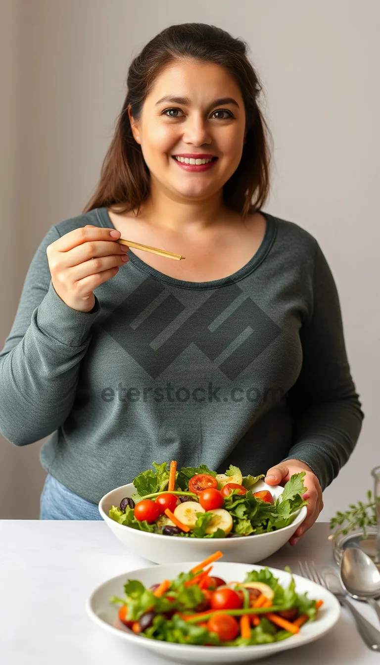 Picture of Attractive person cooking a fresh vegetable meal