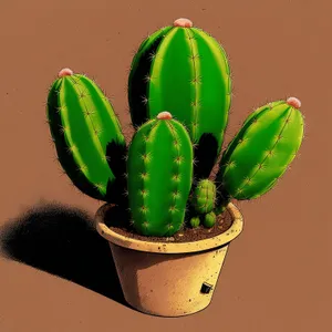 Fresh and Juicy Cactus Fruit in a Pot