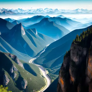 Majestic Mountain Range Reflected in Serene Lake