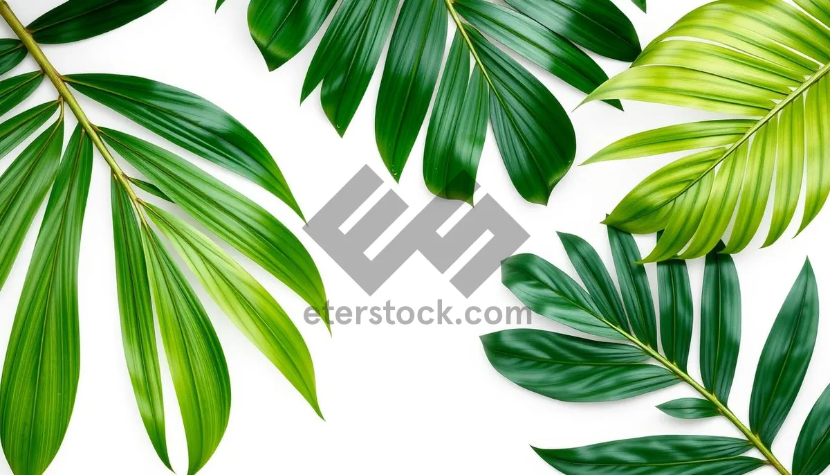 Picture of Floral bamboo pattern design with leaves and branches