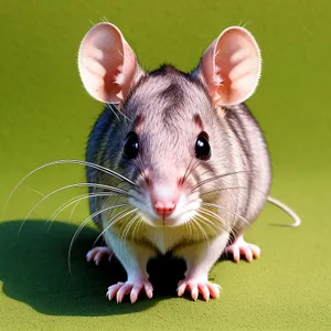 Fluffy Mouse with Cute Whiskers